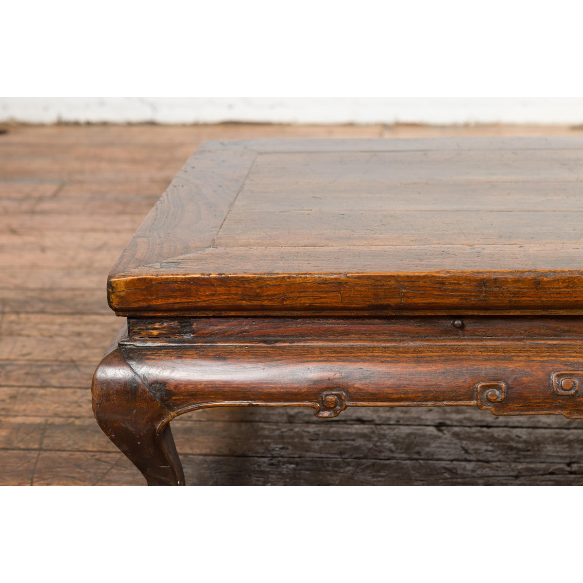 Low Rectangular Antique Coffee Table with Arched Legs-5. Asian & Chinese Furniture, Art, Antiques, Vintage Home Décor for sale at FEA Home