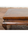 Low Rectangular Antique Coffee Table with Arched Legs-5. Asian & Chinese Furniture, Art, Antiques, Vintage Home Décor for sale at FEA Home
