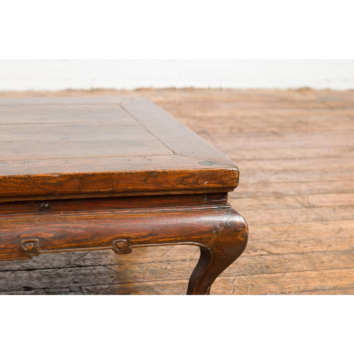Low Rectangular Antique Coffee Table with Arched Legs-6. Asian & Chinese Furniture, Art, Antiques, Vintage Home Décor for sale at FEA Home