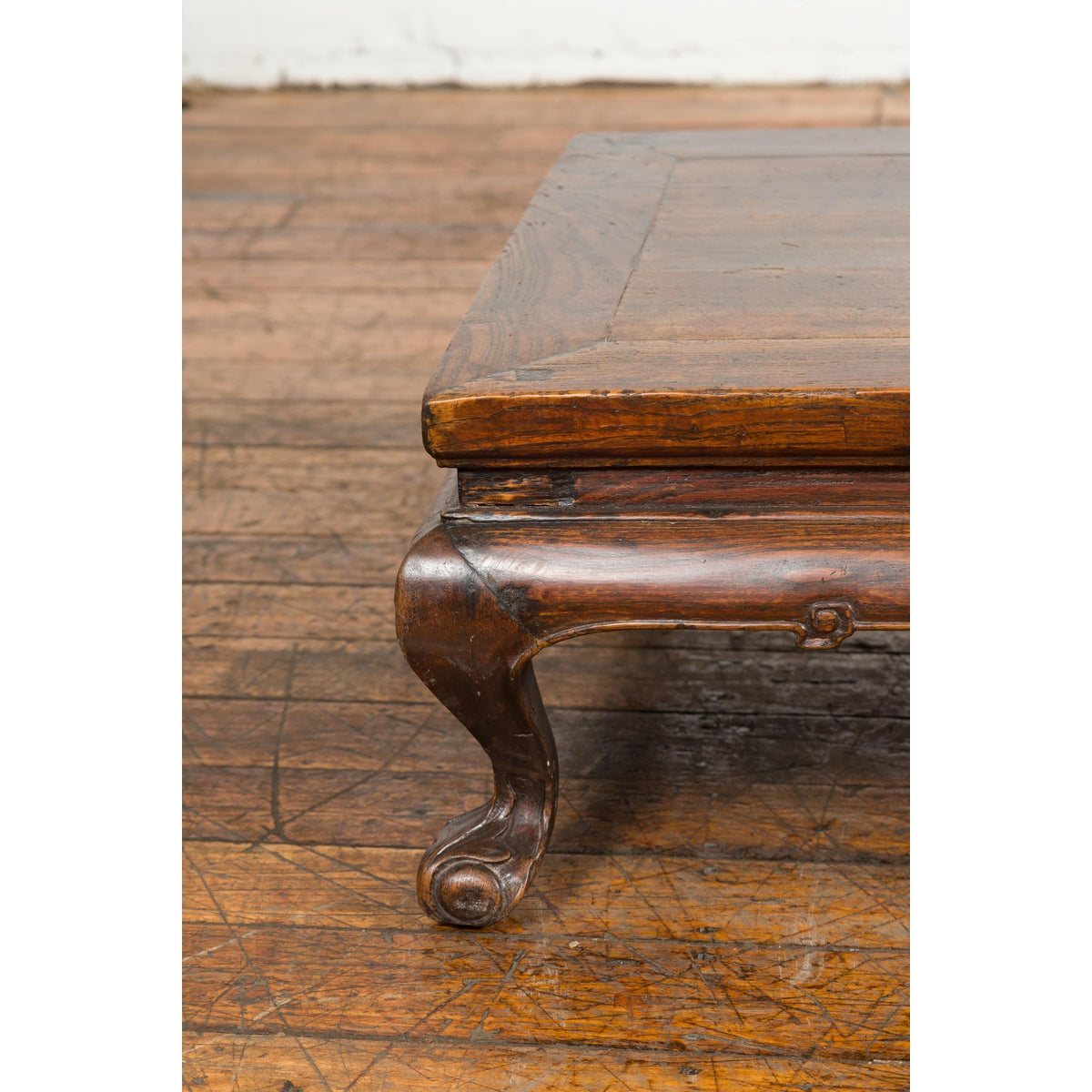 Low Rectangular Antique Coffee Table with Arched Legs-7. Asian & Chinese Furniture, Art, Antiques, Vintage Home Décor for sale at FEA Home