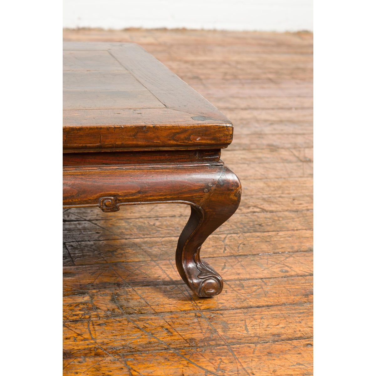 Low Rectangular Antique Coffee Table with Arched Legs-8. Asian & Chinese Furniture, Art, Antiques, Vintage Home Décor for sale at FEA Home