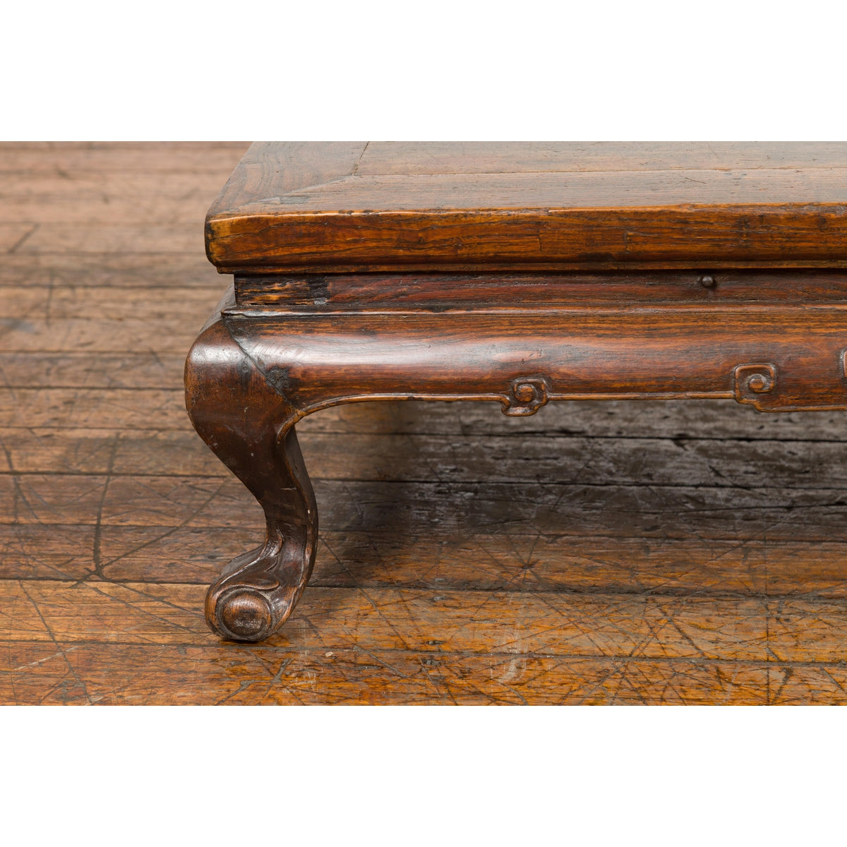 Low Rectangular Antique Coffee Table with Arched Legs-9. Asian & Chinese Furniture, Art, Antiques, Vintage Home Décor for sale at FEA Home