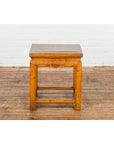 Drinks Table or Stool with Carved Apron, Horse Hoof Feet and Side Stretchers-12. Asian & Chinese Furniture, Art, Antiques, Vintage Home Décor for sale at FEA Home
