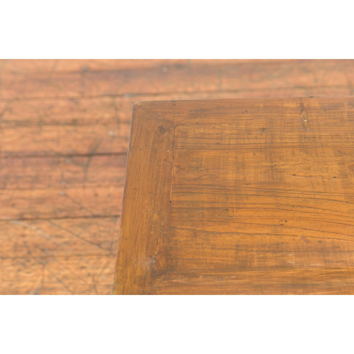 Drinks Table or Stool with Carved Apron, Horse Hoof Feet and Side Stretchers-14. Asian & Chinese Furniture, Art, Antiques, Vintage Home Décor for sale at FEA Home