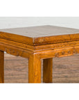Drinks Table or Stool with Carved Apron, Horse Hoof Feet and Side Stretchers-7. Asian & Chinese Furniture, Art, Antiques, Vintage Home Décor for sale at FEA Home