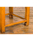 Drinks Table or Stool with Carved Apron, Horse Hoof Feet and Side Stretchers-9. Asian & Chinese Furniture, Art, Antiques, Vintage Home Décor for sale at FEA Home