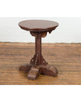 Small Antique Pedestal End Table with Round Top-15. Asian & Chinese Furniture, Art, Antiques, Vintage Home Décor for sale at FEA Home