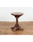 Small Antique Pedestal End Table with Round Top-16. Asian & Chinese Furniture, Art, Antiques, Vintage Home Décor for sale at FEA Home