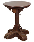 Small Antique Pedestal End Table with Round Top-1. Asian & Chinese Furniture, Art, Antiques, Vintage Home Décor for sale at FEA Home