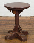 Small Antique Pedestal End Table with Round Top-5. Asian & Chinese Furniture, Art, Antiques, Vintage Home Décor for sale at FEA Home