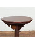 Small Antique Pedestal End Table with Round Top-6. Asian & Chinese Furniture, Art, Antiques, Vintage Home Décor for sale at FEA Home