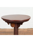 Small Antique Pedestal End Table with Round Top-8. Asian & Chinese Furniture, Art, Antiques, Vintage Home Décor for sale at FEA Home
