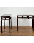 Pair of Late Qing Dynasty Wine Console Tables with Black Brown Lacquer-10. Asian & Chinese Furniture, Art, Antiques, Vintage Home Décor for sale at FEA Home