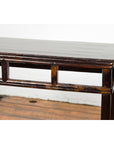 Pair of Late Qing Dynasty Wine Console Tables with Black Brown Lacquer-16. Asian & Chinese Furniture, Art, Antiques, Vintage Home Décor for sale at FEA Home