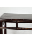 Pair of Late Qing Dynasty Wine Console Tables with Black Brown Lacquer-5. Asian & Chinese Furniture, Art, Antiques, Vintage Home Décor for sale at FEA Home