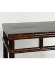 Pair of Late Qing Dynasty Wine Console Tables with Black Brown Lacquer-6. Asian & Chinese Furniture, Art, Antiques, Vintage Home Décor for sale at FEA Home