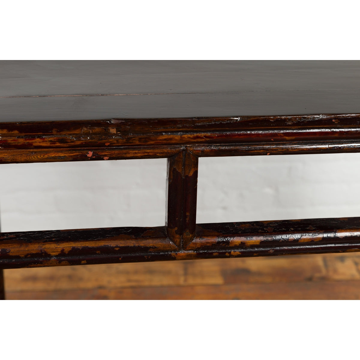 Pair of Late Qing Dynasty Wine Console Tables with Black Brown Lacquer-7. Asian & Chinese Furniture, Art, Antiques, Vintage Home Décor for sale at FEA Home