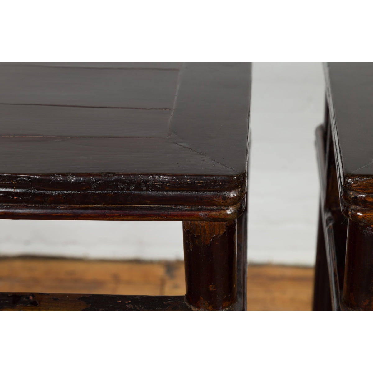 Pair of Late Qing Dynasty Wine Console Tables with Black Brown Lacquer-9. Asian & Chinese Furniture, Art, Antiques, Vintage Home Décor for sale at FEA Home