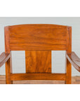 Midcentury Wooden Swivel Chair with Woven Rattan Seat and Quadripod Base-3. Asian & Chinese Furniture, Art, Antiques, Vintage Home Décor for sale at FEA Home