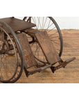Vintage Wooden Wheelchair Prop, Dark Patina-10. Asian & Chinese Furniture, Art, Antiques, Vintage Home Décor for sale at FEA Home