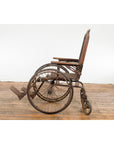 Vintage Wooden Wheelchair Prop, Dark Patina-15. Asian & Chinese Furniture, Art, Antiques, Vintage Home Décor for sale at FEA Home
