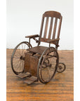 Vintage Wooden Wheelchair Prop, Dark Patina-16. Asian & Chinese Furniture, Art, Antiques, Vintage Home Décor for sale at FEA Home