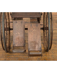 Vintage Wooden Wheelchair Prop, Dark Patina-6. Asian & Chinese Furniture, Art, Antiques, Vintage Home Décor for sale at FEA Home