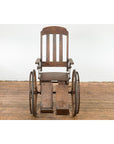 Vintage Wooden Wheelchair Prop, Dark Patina-7. Asian & Chinese Furniture, Art, Antiques, Vintage Home Décor for sale at FEA Home