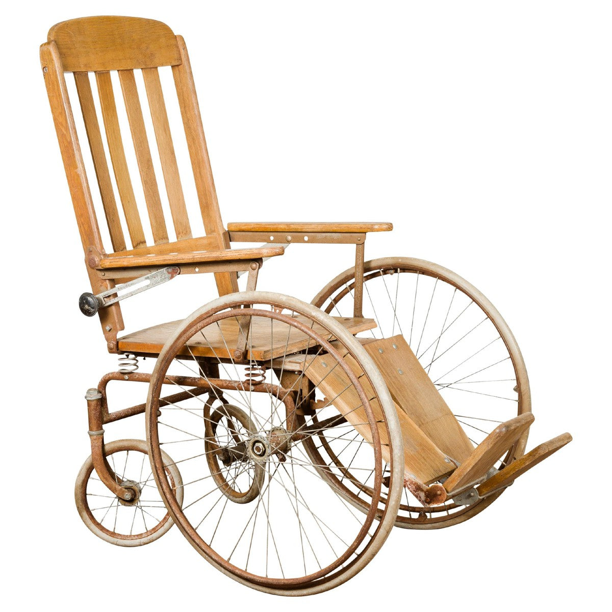 Vintage Wooden Wheelchair Prop, Light Patina-1. Asian & Chinese Furniture, Art, Antiques, Vintage Home Décor for sale at FEA Home