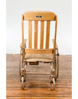 Vintage Wooden Wheelchair Prop, Light Patina-14. Asian & Chinese Furniture, Art, Antiques, Vintage Home Décor for sale at FEA Home