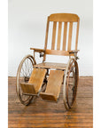 Vintage Wooden Wheelchair Prop, Light Patina-18. Asian & Chinese Furniture, Art, Antiques, Vintage Home Décor for sale at FEA Home