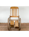 Vintage Wooden Wheelchair Prop, Light Patina-2. Asian & Chinese Furniture, Art, Antiques, Vintage Home Décor for sale at FEA Home