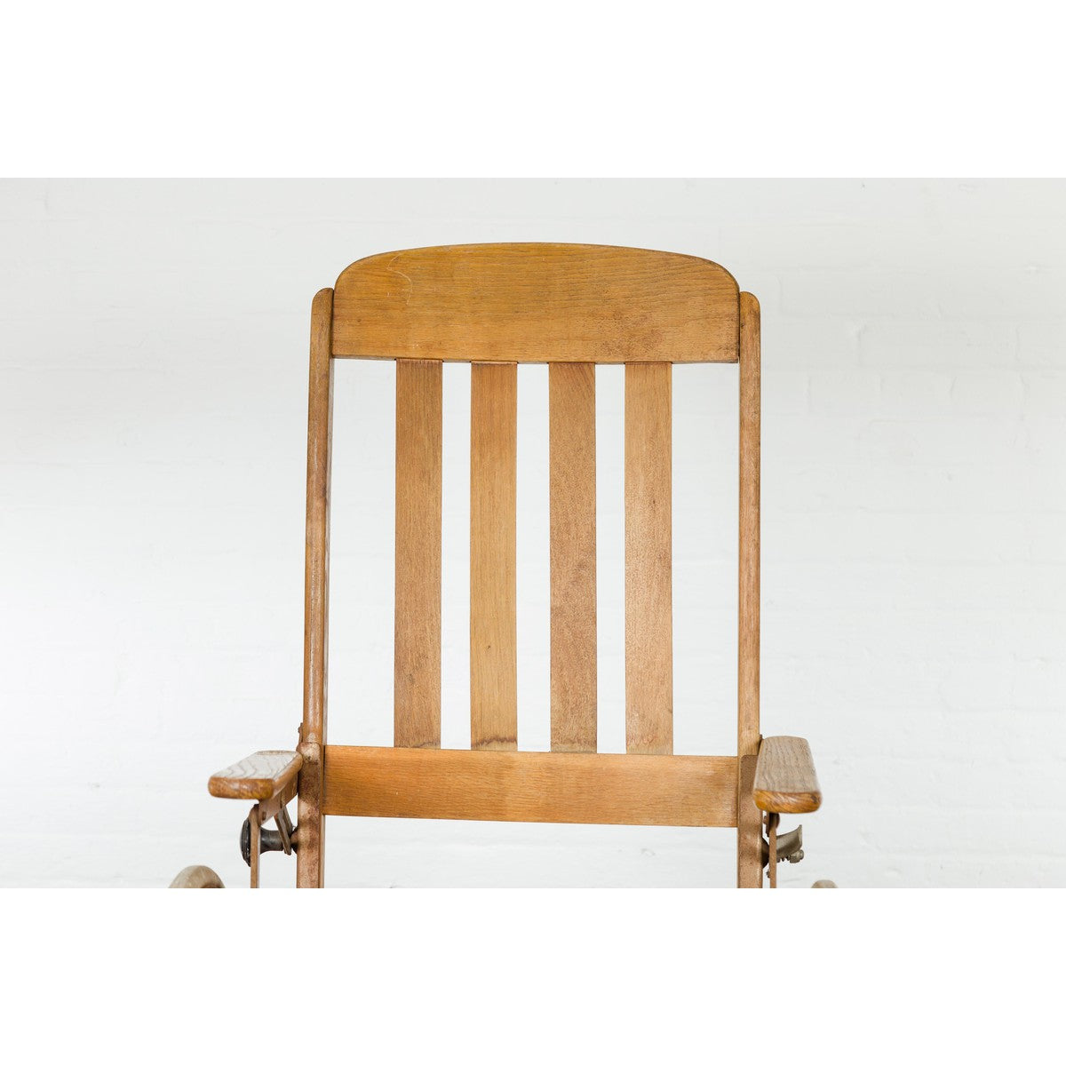 Vintage Wooden Wheelchair Prop, Light Patina-3. Asian & Chinese Furniture, Art, Antiques, Vintage Home Décor for sale at FEA Home