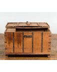 Light Brown Antique Storage Chest with Internal Compartment-12. Asian & Chinese Furniture, Art, Antiques, Vintage Home Décor for sale at FEA Home