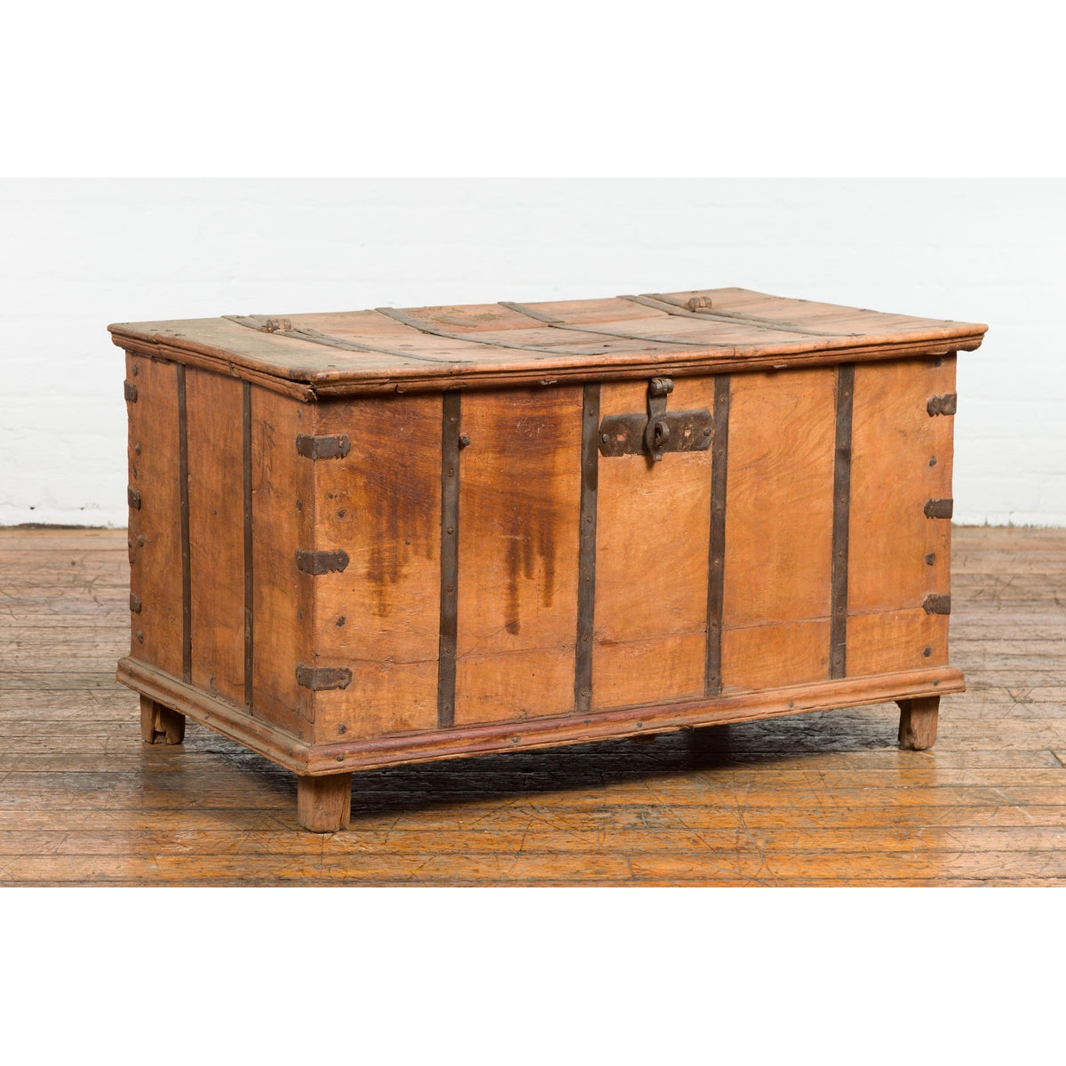 Light Brown Antique Storage Chest with Internal Compartment-15. Asian & Chinese Furniture, Art, Antiques, Vintage Home Décor for sale at FEA Home
