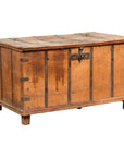 Light Brown Antique Storage Chest with Internal Compartment-1. Asian & Chinese Furniture, Art, Antiques, Vintage Home Décor for sale at FEA Home