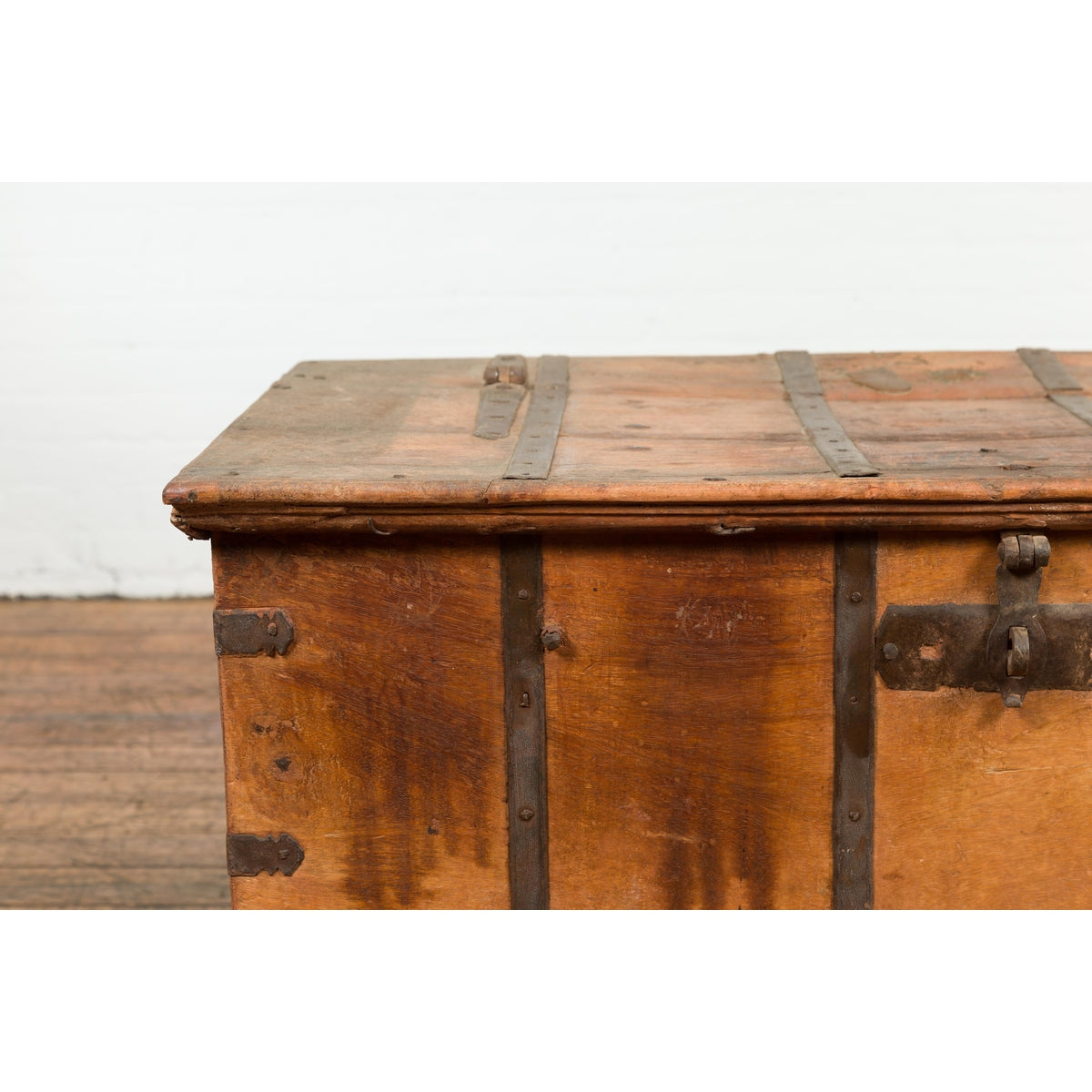 Light Brown Antique Storage Chest with Internal Compartment-4. Asian & Chinese Furniture, Art, Antiques, Vintage Home Décor for sale at FEA Home