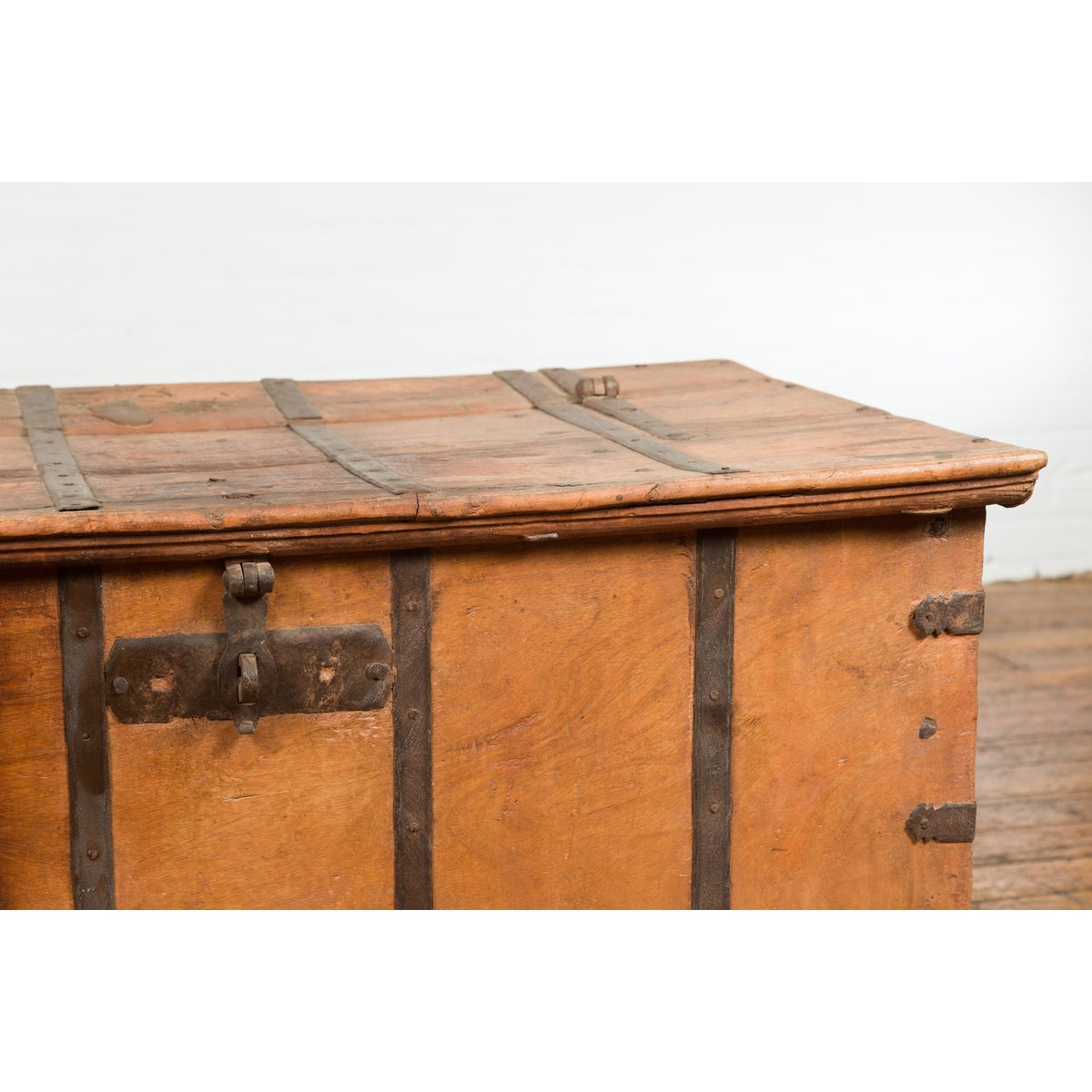 Light Brown Antique Storage Chest with Internal Compartment-5. Asian & Chinese Furniture, Art, Antiques, Vintage Home Décor for sale at FEA Home