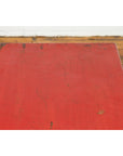 Red Vintage Wooden Trunk with Square Brass Latch-16. Asian & Chinese Furniture, Art, Antiques, Vintage Home Décor for sale at FEA Home
