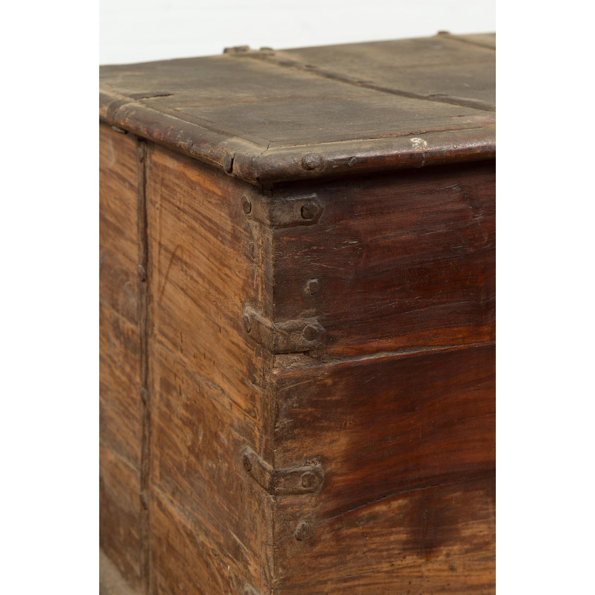 19th Century Blanket Chest with Brass Hardware and Rustic Character-11. Asian & Chinese Furniture, Art, Antiques, Vintage Home Décor for sale at FEA Home