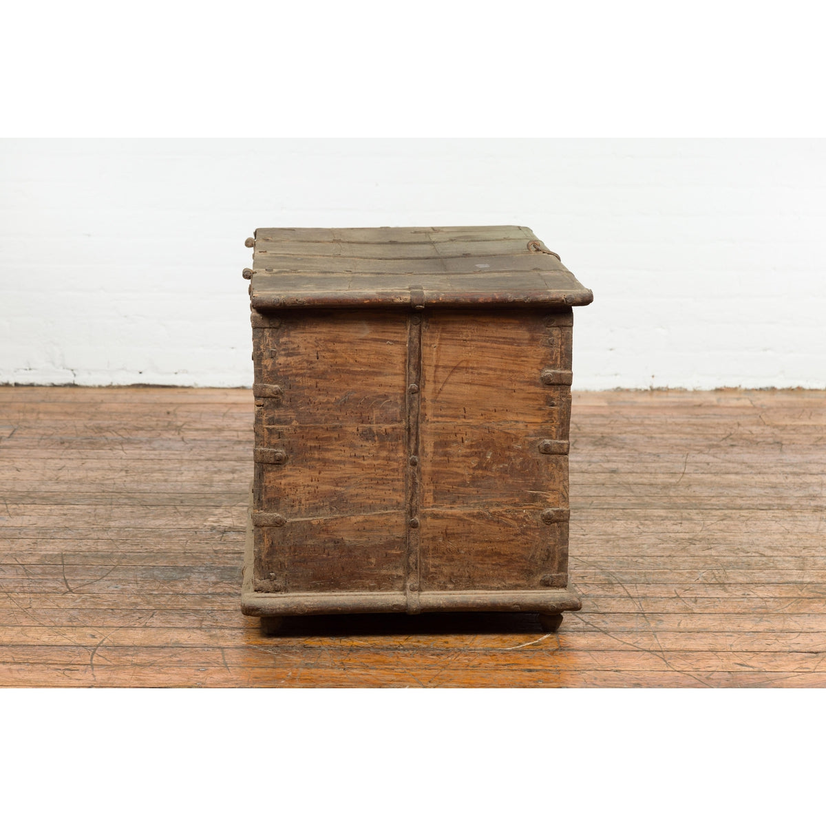 19th Century Blanket Chest with Brass Hardware and Rustic Character-15. Asian & Chinese Furniture, Art, Antiques, Vintage Home Décor for sale at FEA Home