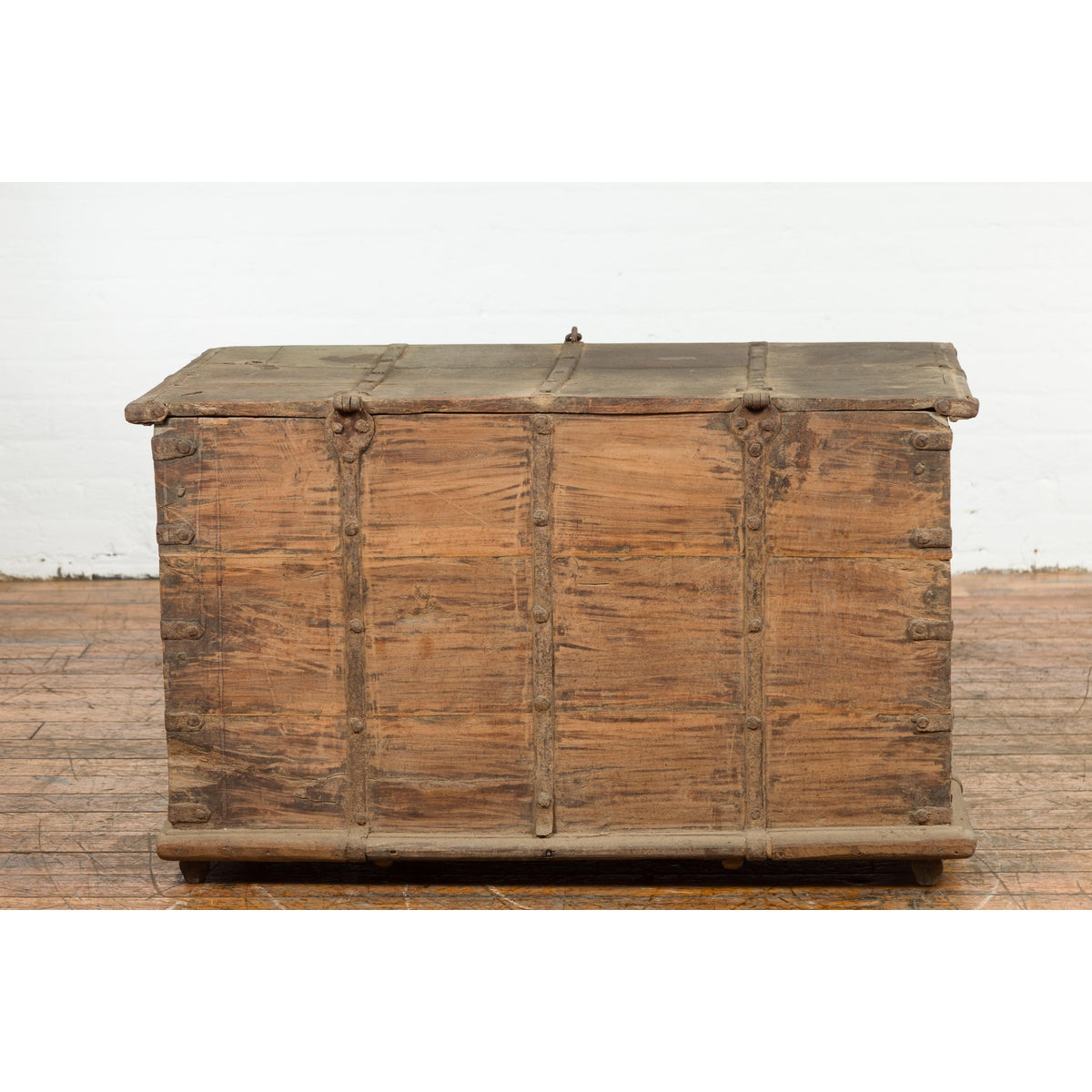 19th Century Blanket Chest with Brass Hardware and Rustic Character-16. Asian & Chinese Furniture, Art, Antiques, Vintage Home Décor for sale at FEA Home