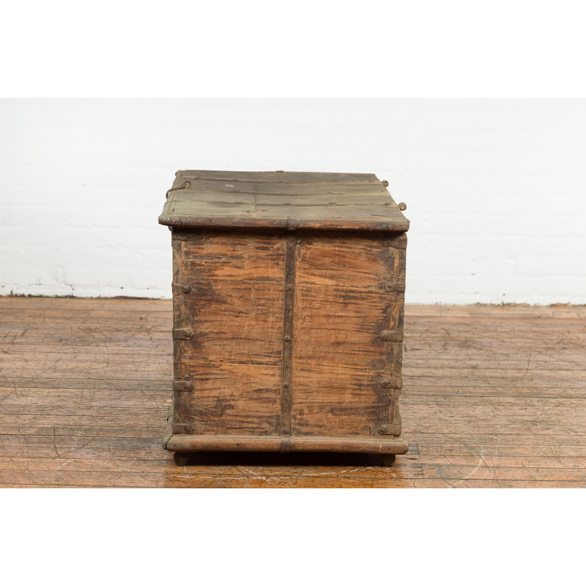 19th Century Blanket Chest with Brass Hardware and Rustic Character-17. Asian & Chinese Furniture, Art, Antiques, Vintage Home Décor for sale at FEA Home
