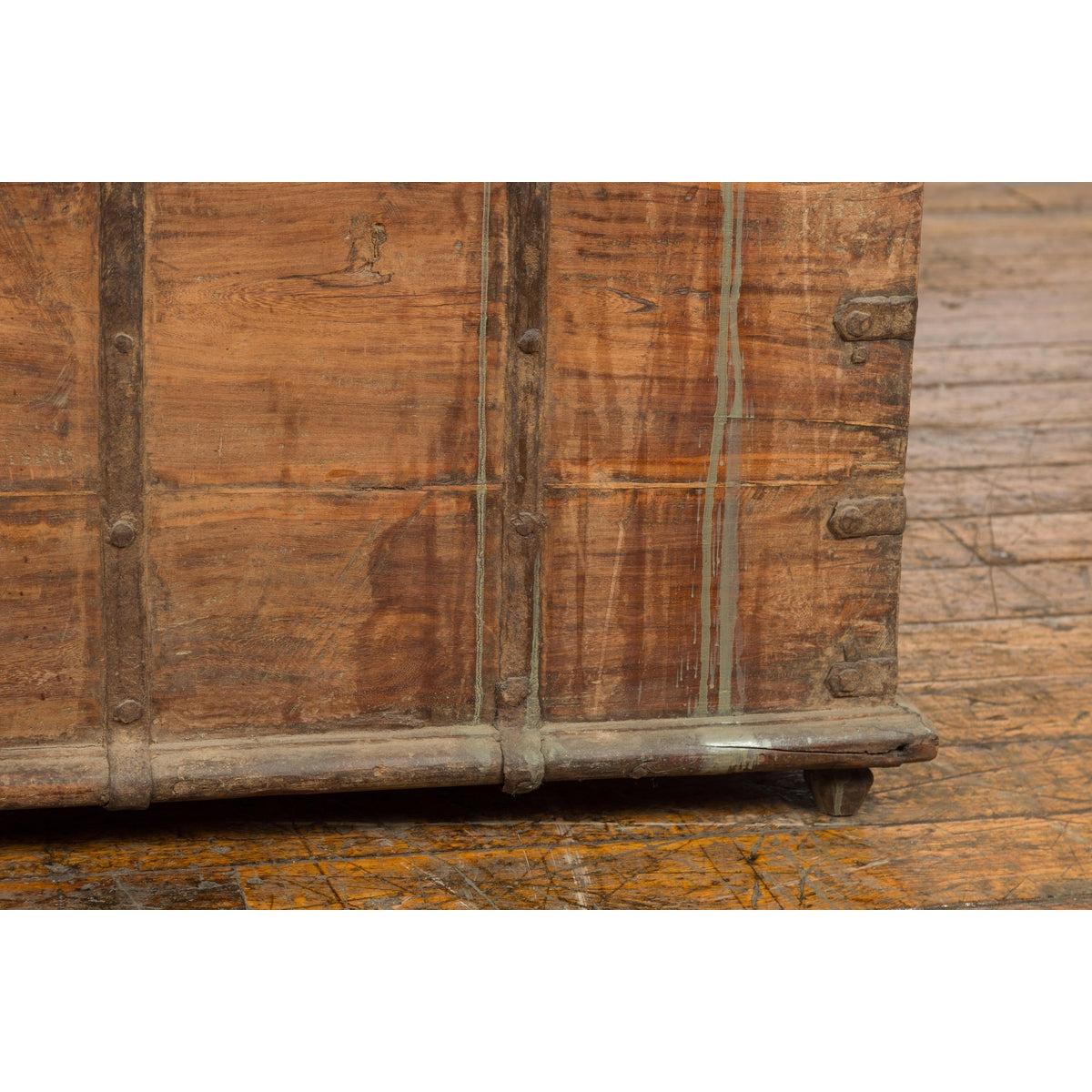 19th Century Blanket Chest with Brass Hardware and Rustic Character-7. Asian & Chinese Furniture, Art, Antiques, Vintage Home Décor for sale at FEA Home