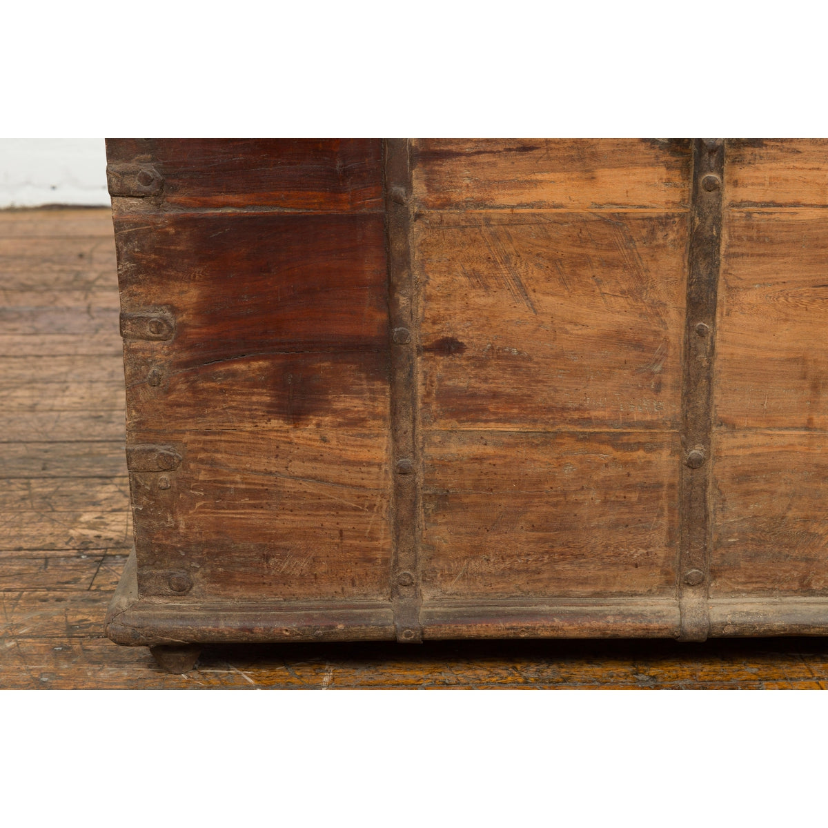 19th Century Blanket Chest with Brass Hardware and Rustic Character-8. Asian & Chinese Furniture, Art, Antiques, Vintage Home Décor for sale at FEA Home