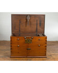 Indonesian Vintage Chest with Unique Latch & Side Handles-11. Asian & Chinese Furniture, Art, Antiques, Vintage Home Décor for sale at FEA Home