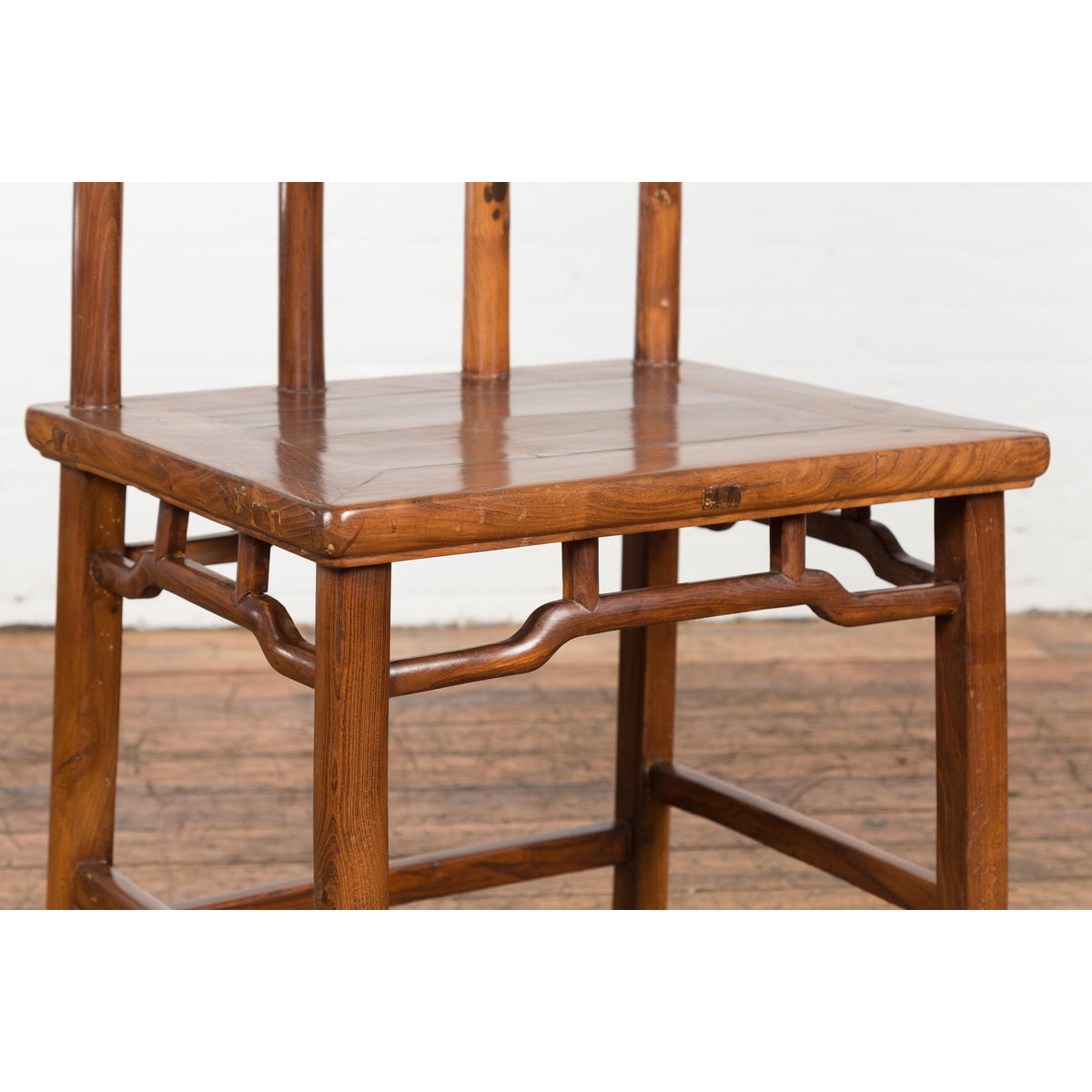Wooden Antique Chair with Slightly Arched Back-12. Asian & Chinese Furniture, Art, Antiques, Vintage Home Décor for sale at FEA Home