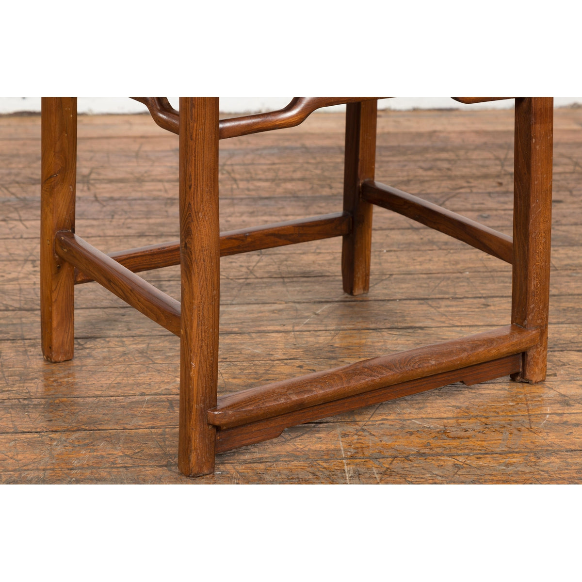 Wooden Antique Chair with Slightly Arched Back-13. Asian & Chinese Furniture, Art, Antiques, Vintage Home Décor for sale at FEA Home
