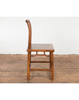 Wooden Antique Chair with Slightly Arched Back-14. Asian & Chinese Furniture, Art, Antiques, Vintage Home Décor for sale at FEA Home