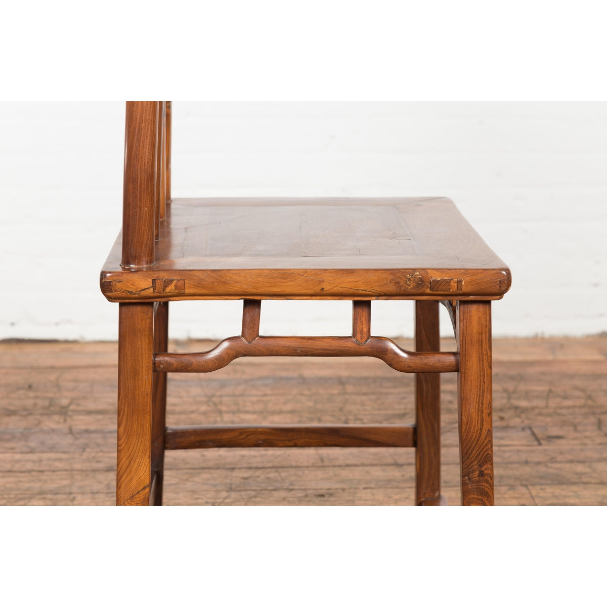 Wooden Antique Chair with Slightly Arched Back-16. Asian & Chinese Furniture, Art, Antiques, Vintage Home Décor for sale at FEA Home